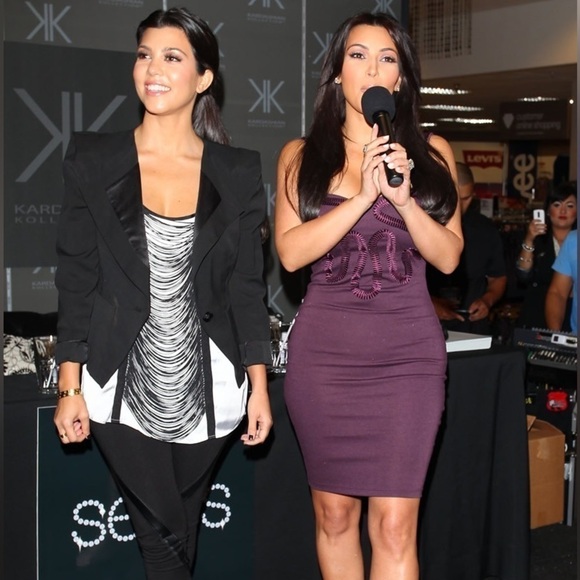 Kardashian Kollection Ruffle Mini Bodycon Convertible Dress Purple Size Medium - Picture 8 of 16